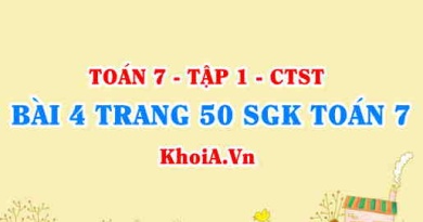 Bài 4 trang 50 SGK Toán 7 chân trời sáng tạo tập 1